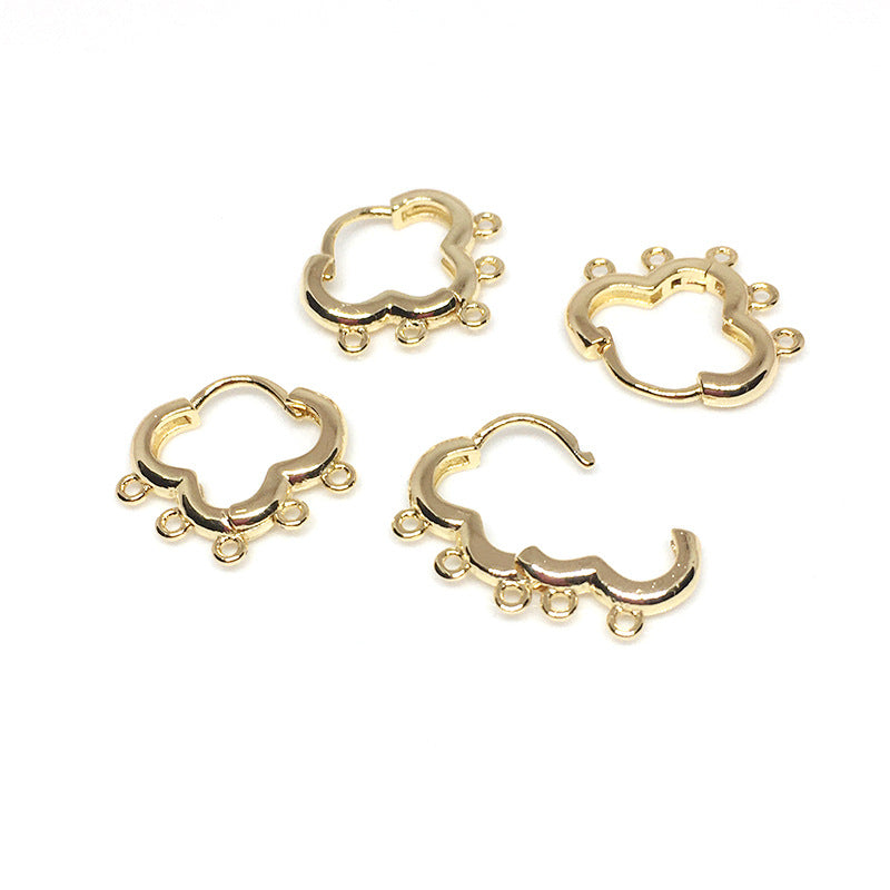 10PCS 14K Gold Filled Earring Hoops Heart Cloud Circle With Loop Dangle Lever Back Round Beading Hoop For Jewelry Making Earrings Hoops Doki Decor Cloud  