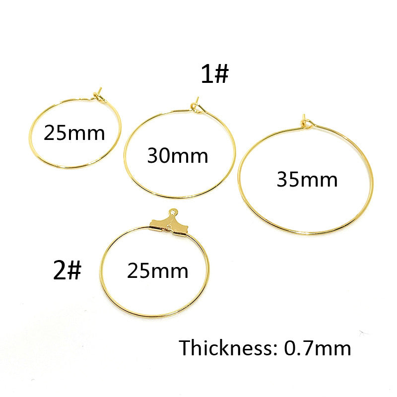 20PCS 14K Gold Filled Earring Hoops Large Circle 25mm 30mm 35mm Lever Back Round Beading Hoop White Gold For Jewelry Making Earrings Hoops Doki Decor   