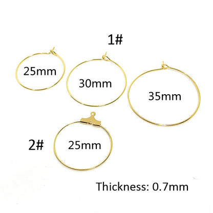 20PCS 14K Gold Filled Earring Hoops Large Circle 25mm 30mm 35mm Lever Back Round Beading Hoop White Gold For Jewelry Making Earrings Hoops Doki Decor   