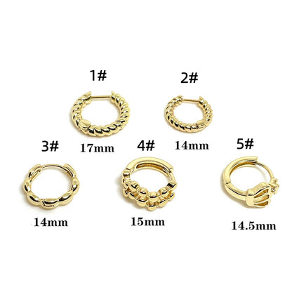 10PCS 14K Gold Filled Earring Hoops Round Crown Lever Back Beading Hoop For Jewelry Making Earrings Hoops Doki Decor   