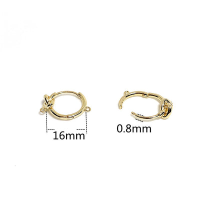 10PCS 14K Gold Filled Earring Hoops Rope Tie With Loop Dangle Lever Back Beading Hoop White Gold For Jewelry Making Earrings Hoops Doki Decor   