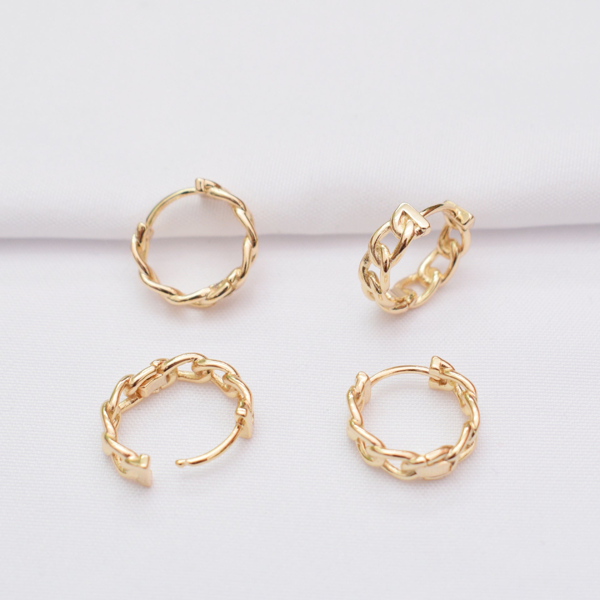 10PCS 14K Gold Filled Earring Hoops Star Twist Beads Lever Back Beading Hoop Round For Jewelry Making Earrings Hoops Doki Decor   