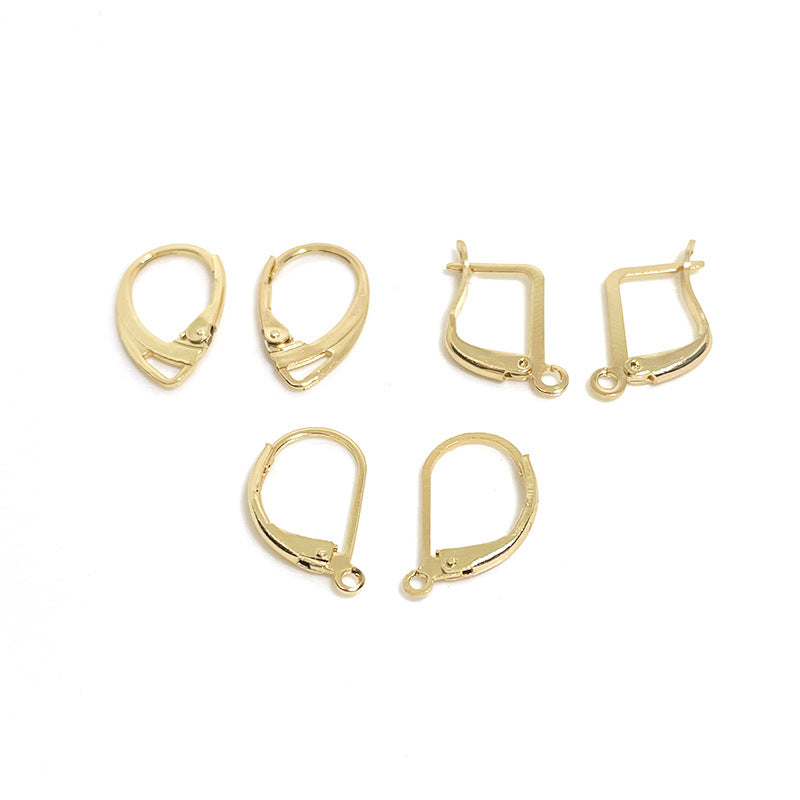 10PCS 14K Gold Filled Earring Hoops Waterdrop D Type Square With Loop Dangle Lever Back Beading Hoop For Jewelry Making Earrings Hoops Doki Decor   