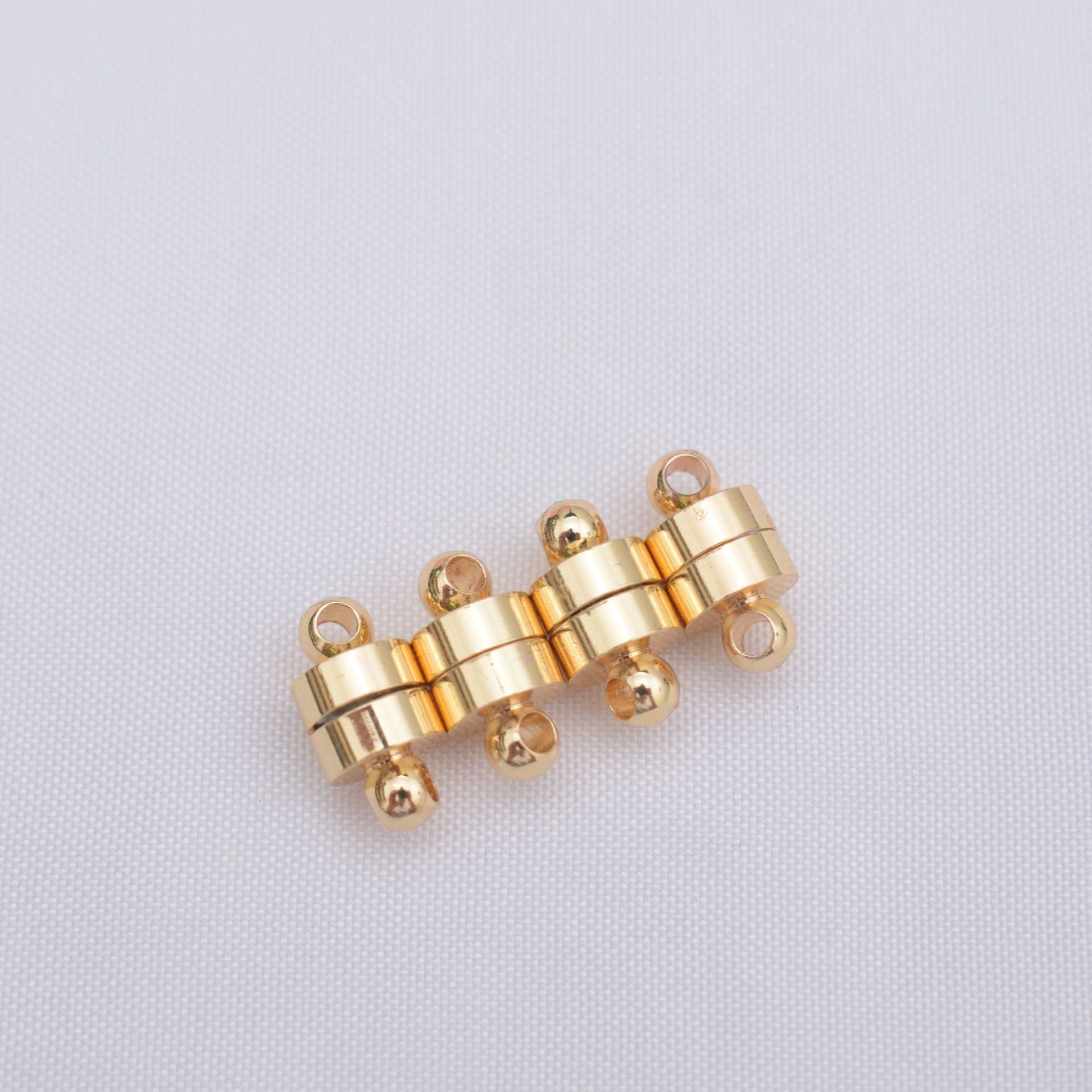 10PCS 14K Gold Filled Magnet Clasps Ball Cylinder With Loop White Gold Silver For Jewelry Making Finding Kits Repair Clasps Doki Decor Cylinder# 14K Gold 