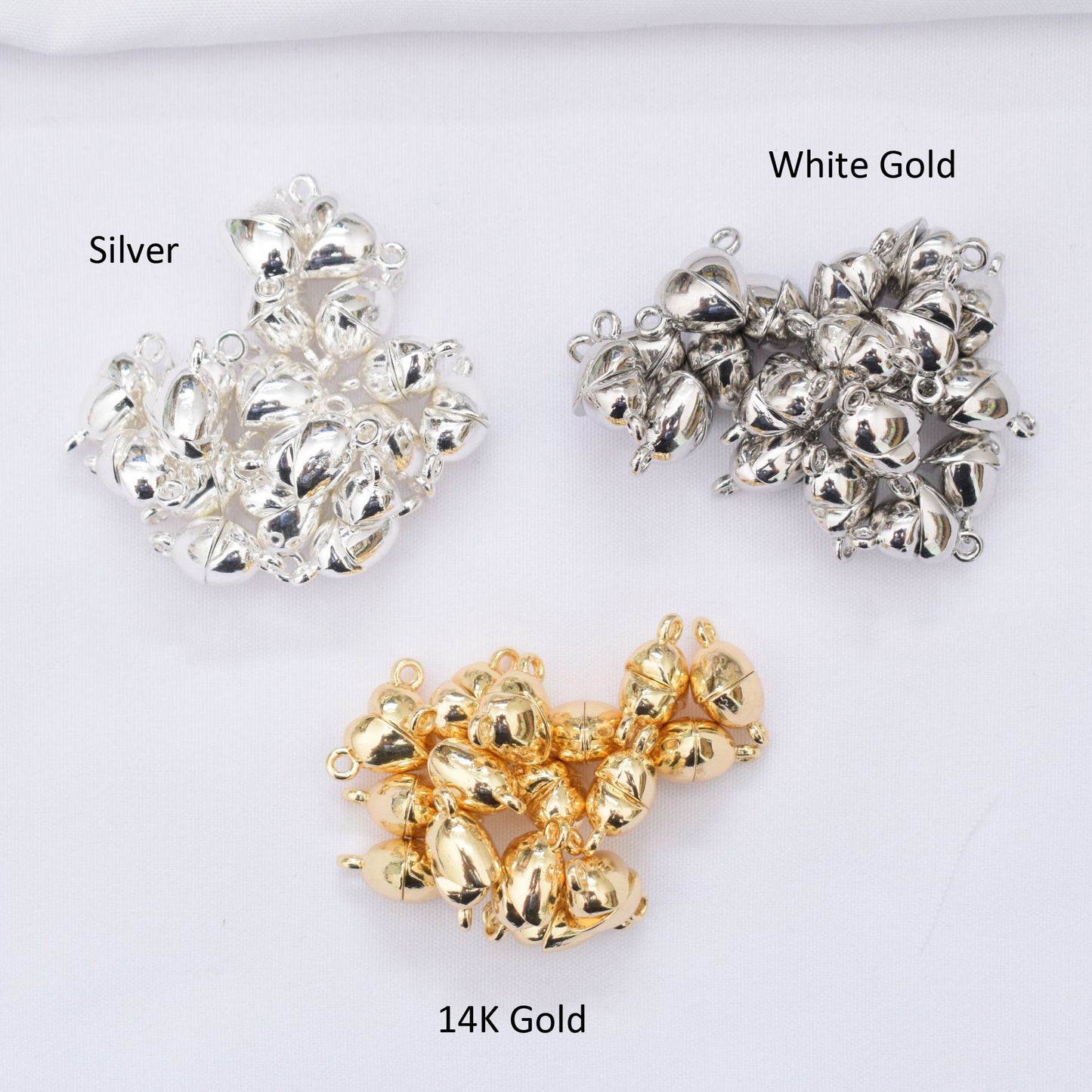 10PCS 14K Gold Filled Magnet Clasps Heart Rose Star White Gold Silver For Jewelry Making Finding Kits Repair Clasps Doki Decor   