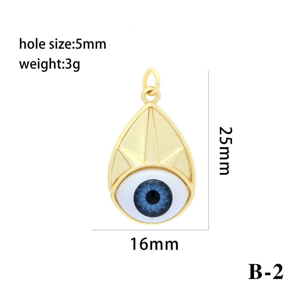 18K Gold Filled Pendants Devil Eyes Evil Eyes Star Waterdrop Rhinestone Charms Jewelry Making Findings Supplies Pendants Doki Decor B2  