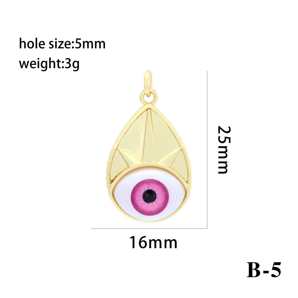 18K Gold Filled Pendants Devil Eyes Evil Eyes Star Waterdrop Rhinestone Charms Jewelry Making Findings Supplies Pendants Doki Decor B5  