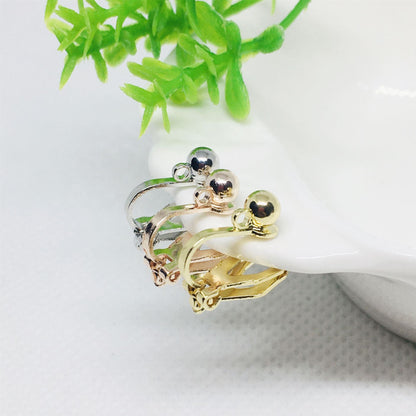 10PCS 14K Gold Filled Round Bead Frog Clip-On Earring Converter Findings Components Pads White Gold Rose Gold Clip-On Earrings Doki Decor   