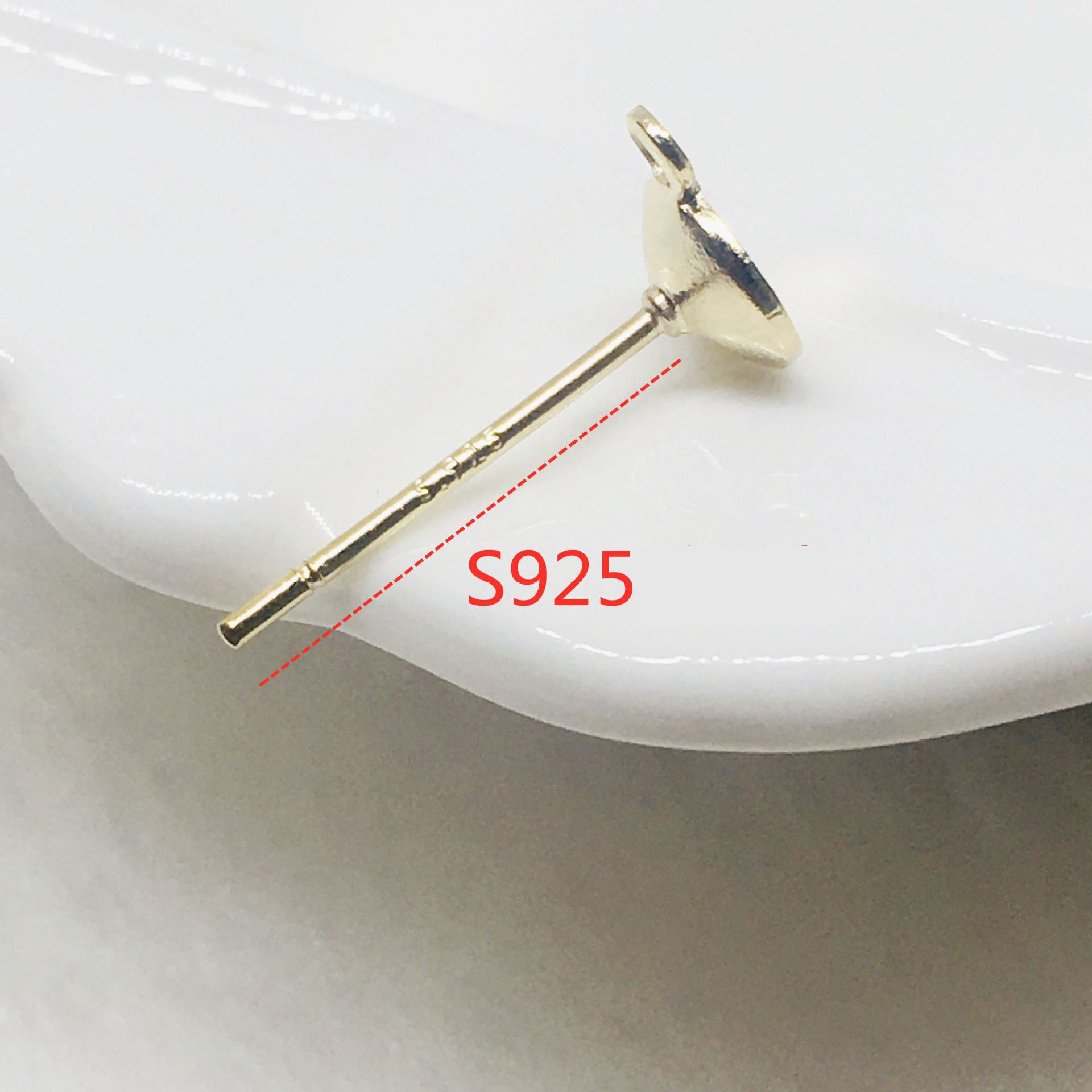 20PCS 14K Gold Filled S925 Earrings Studs Bowl Tray With Loop White Gold Earring Posts Blank Jewelry Findings Earrings Studs Doki Decor   