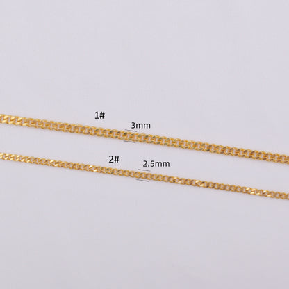 6.56 Feet/2M 18K Gold Filled Circle 2.5mm 3mm Necklace Bracelet Chains Roll For Jewelry Making Kit Chains Doki Decor   