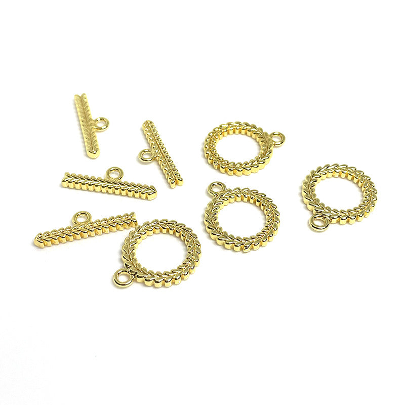 10 Sets 18K Gold Filled OT Clasps Toggle Clasps Pattern For Jewelry Making Finding Kits Repair Clasps Doki Decor   