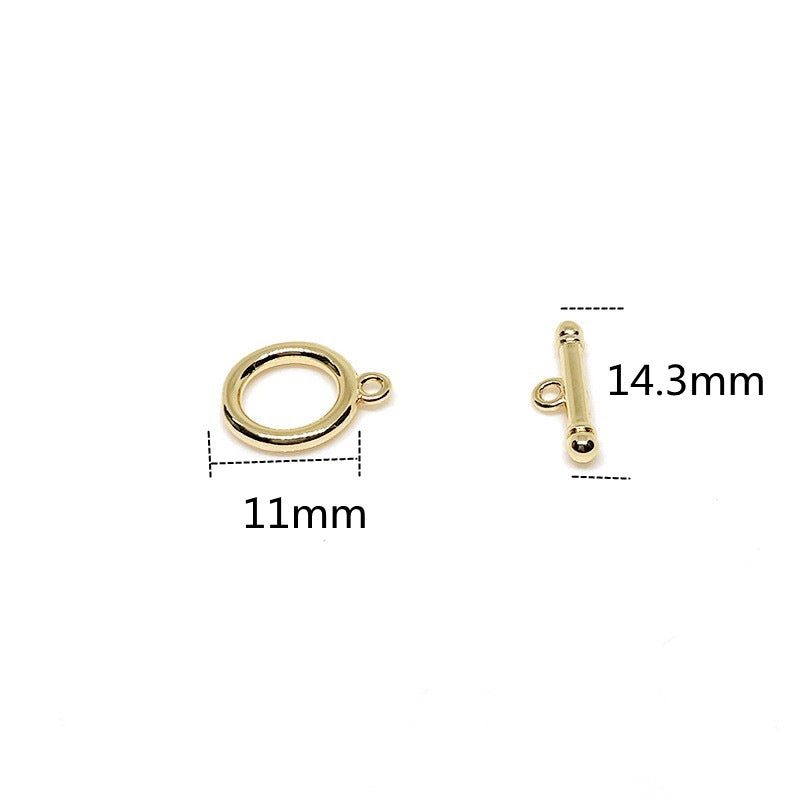 10 Sets 18K Gold Filled OT Clasps Toggle Clasps Smooth For Jewelry Making Finding Kits Repair Clasps Doki Decor   