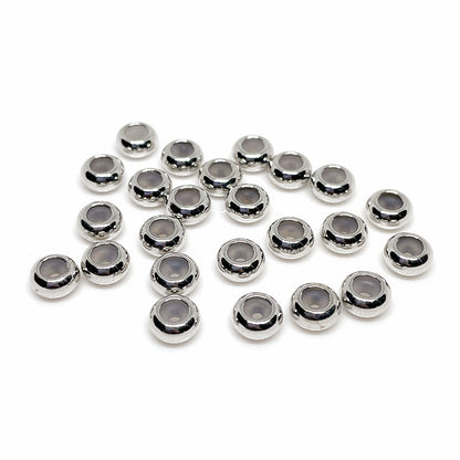 50PCS 18K Gold Filled Adjustable Crimp Beads Clasps Silicone White Gold For Jewelry Making Finding Kits Repair Clasps Doki Decor White Gold  