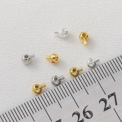 100PCS 18K Gold Filled Jewelry Clasps Crimp Bead Covers Kits Ball White Gold Silver Findings Repair Clasps Doki Decor   