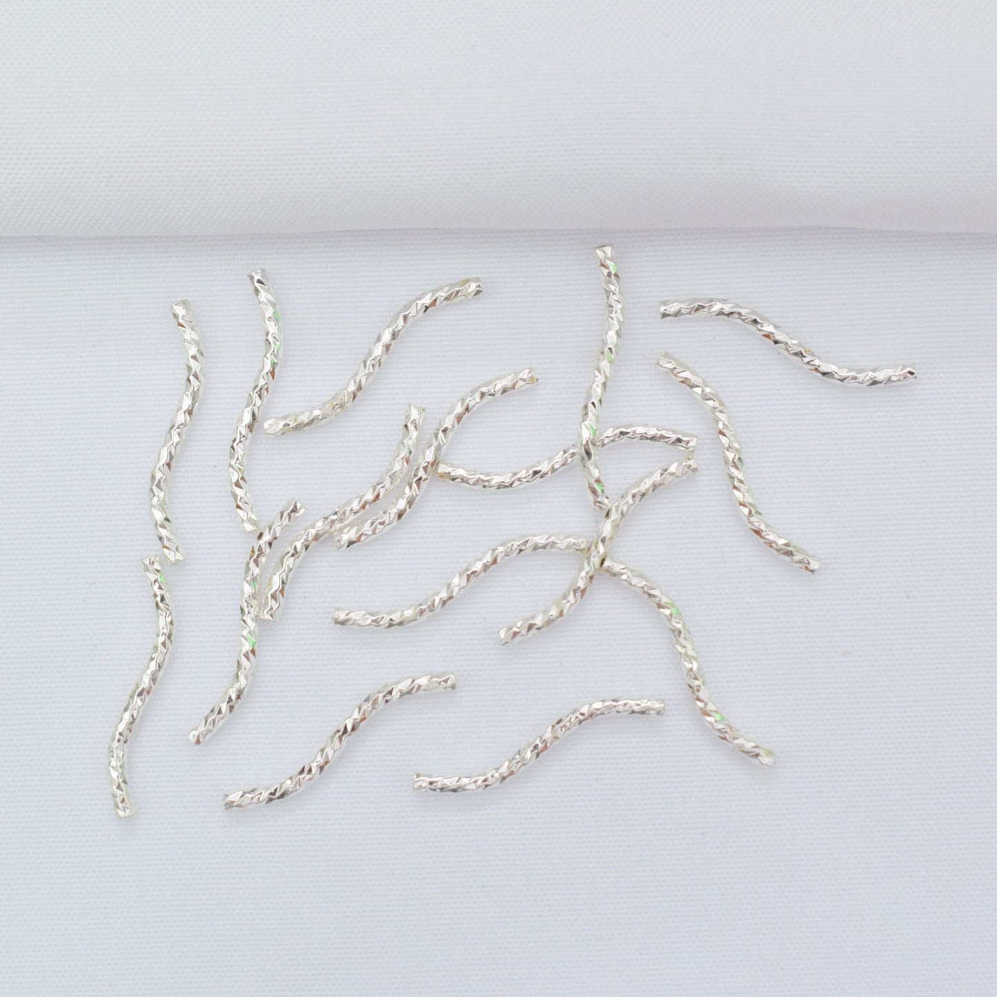 100PCS 18K Gold Filled Bracelet Chains Tube Pattern Bent Rose Gold Silver For Jewelry Making Kit Chains Doki Decor   