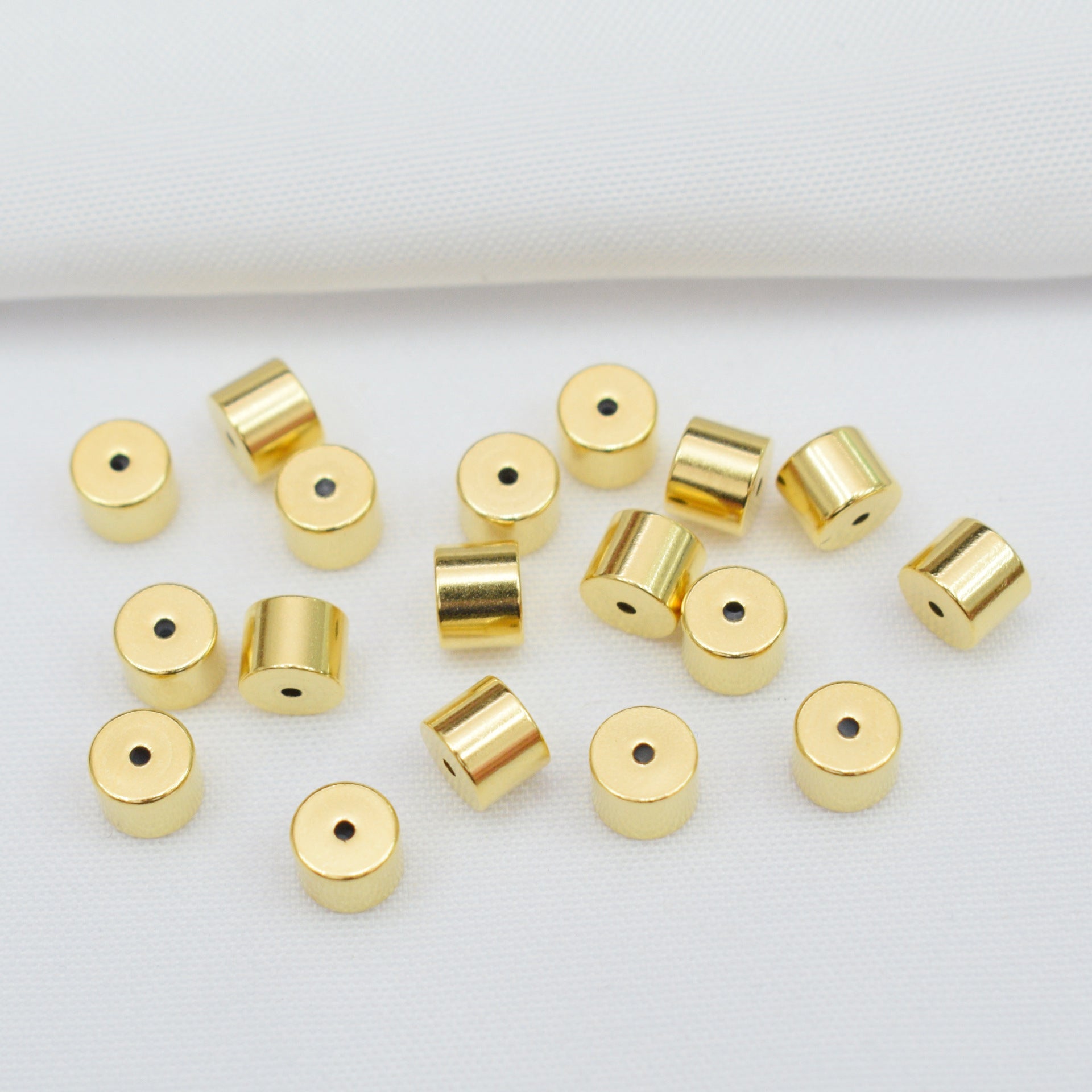 10PCS 18K Gold Filled Earring Backs Hat Cylinder Ear Stoppers White Gold Rose Gold Silver Replacement For Jewelry Making DIY Earrings Backs Doki Decor Cylinder# 18K Gold 