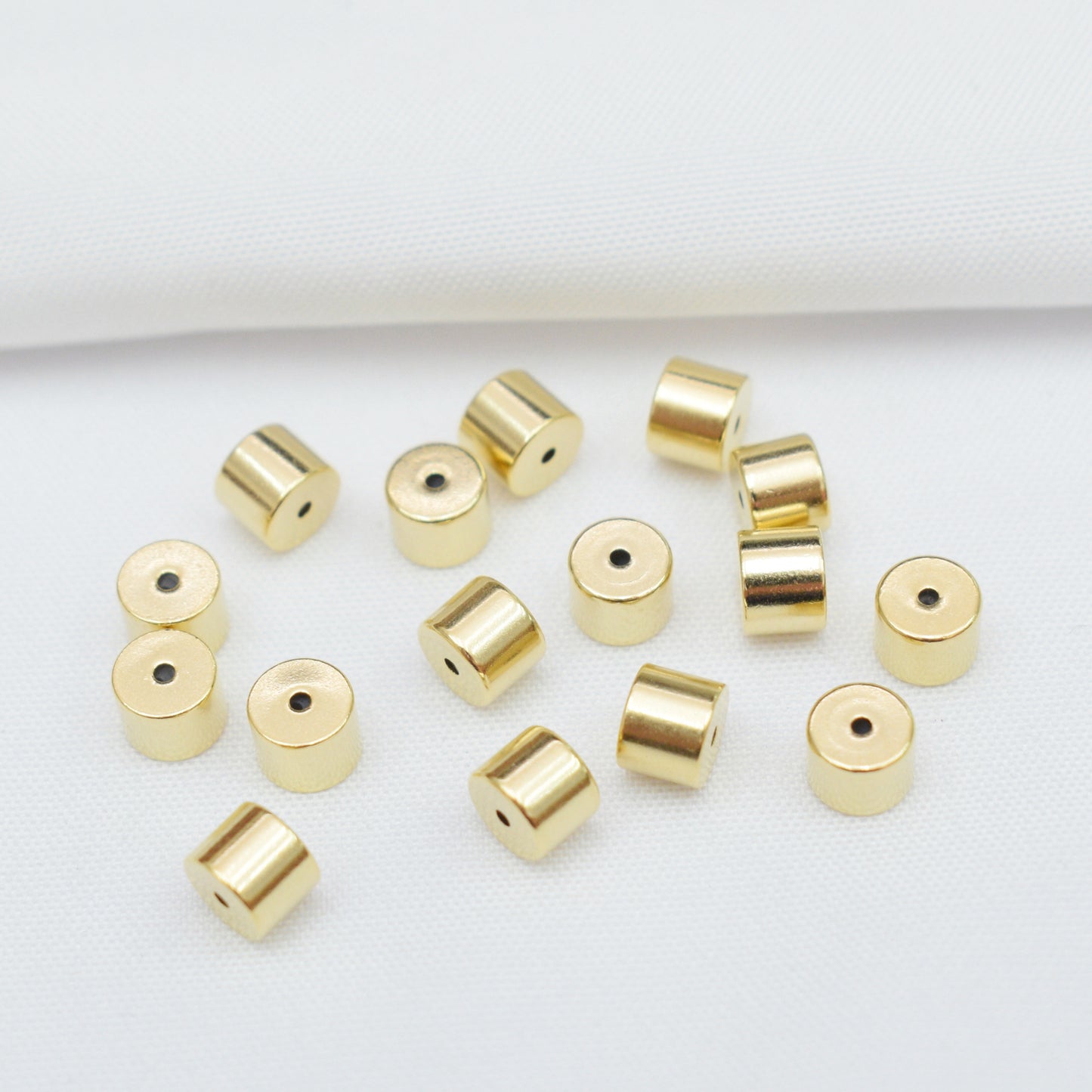 10PCS 18K Gold Filled Earring Backs Hat Cylinder Ear Stoppers White Gold Rose Gold Silver Replacement For Jewelry Making DIY Earrings Backs Doki Decor Cylinder# 14K Gold 