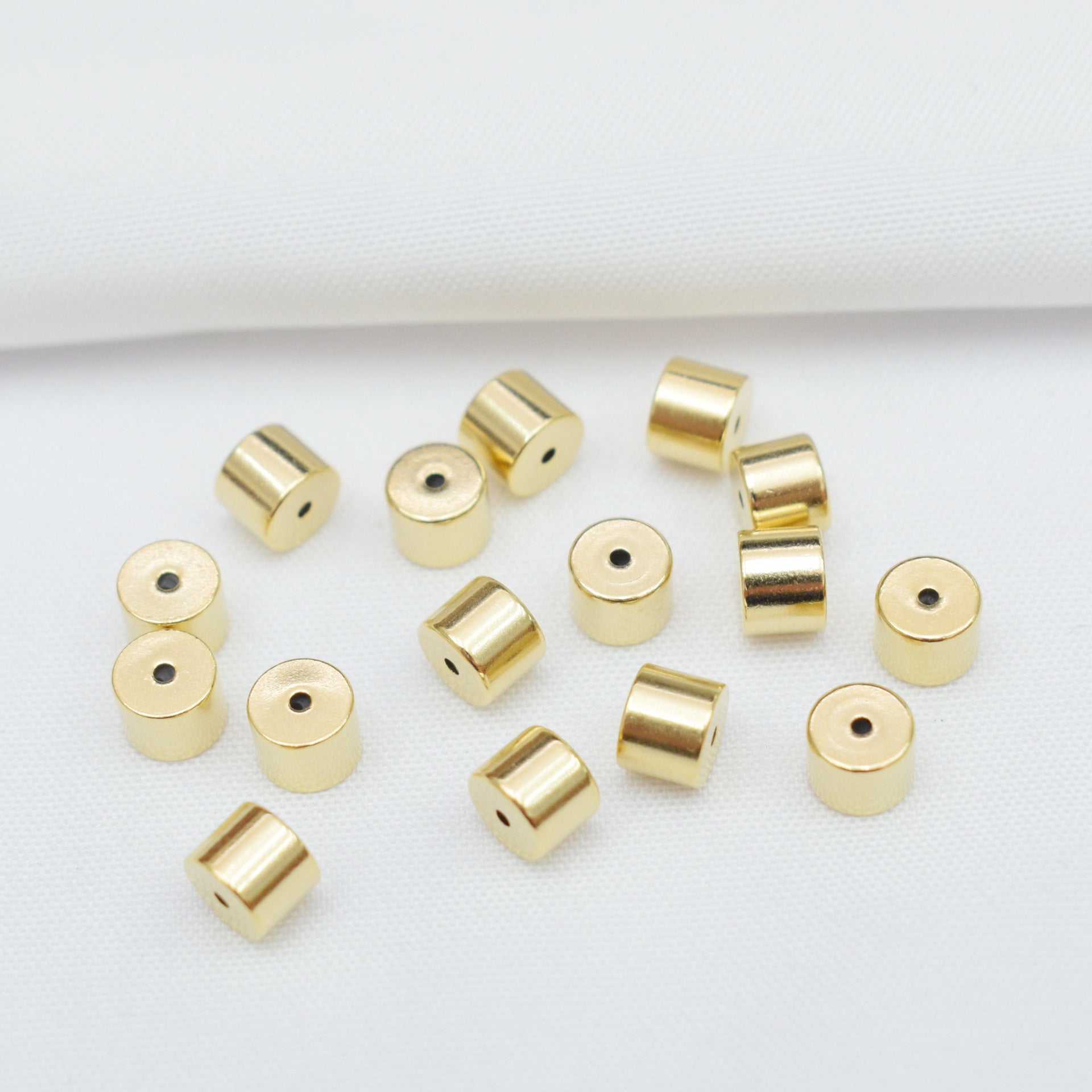 10PCS 18K Gold Filled Earring Backs Hat Cylinder Ear Stoppers White Gold Rose Gold Silver Replacement For Jewelry Making DIY Earrings Backs Doki Decor Cylinder# 14K Gold 