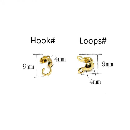 100PCS 18K Gold Filled Ending Tail Clasps Opened With Hook Loop White Gold Rose Gold Silver For Jewelry Making Finding Kits Repair Clasps Doki Decor   