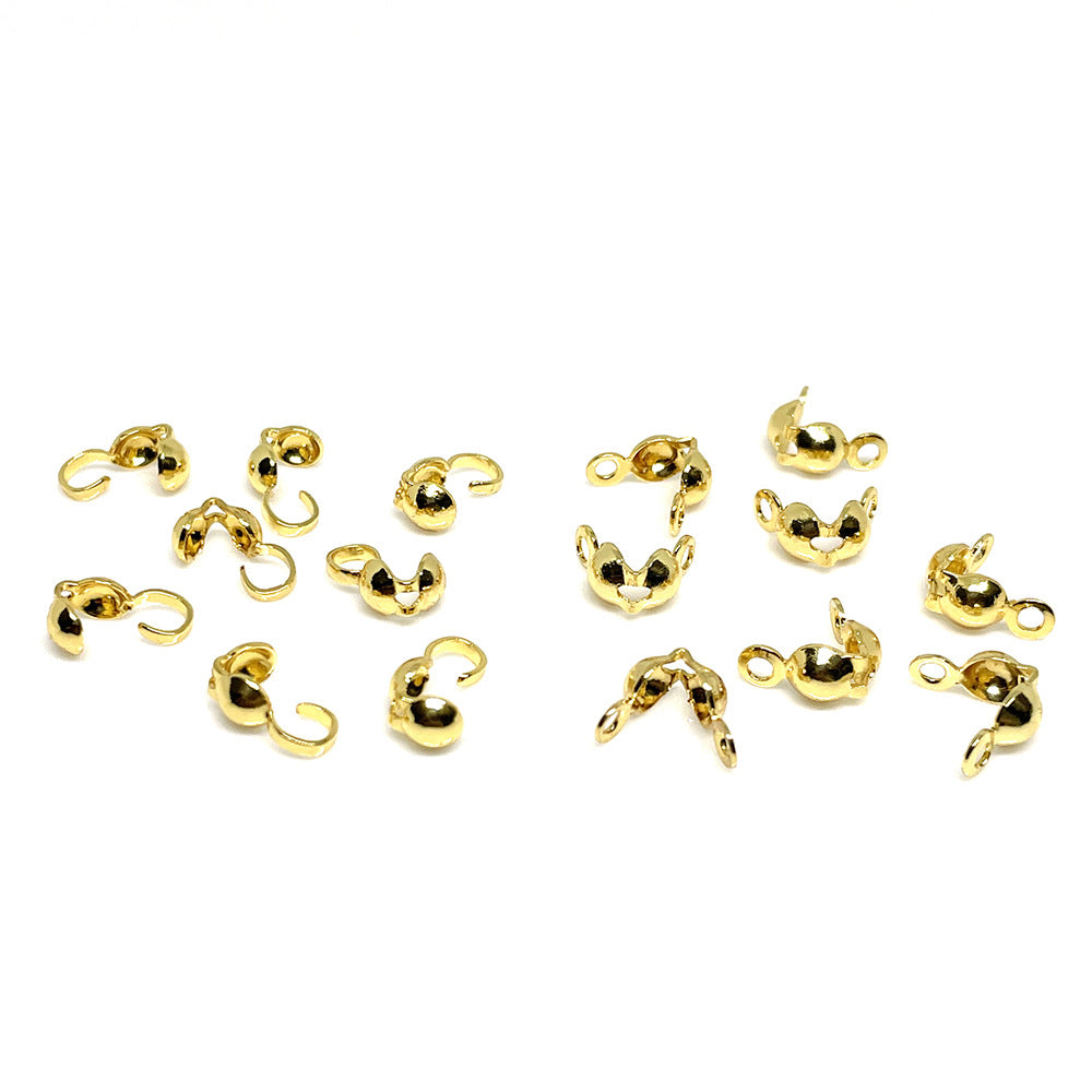 100PCS 18K Gold Filled Ending Tail Clasps Opened With Hook Loop White Gold Rose Gold Silver For Jewelry Making Finding Kits Repair Clasps Doki Decor   