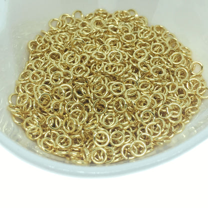 2000PCS 18K Gold Filled Jump Rings Circle 3mm 5mm 6mm 8mm 10mm Connecting Split DIY Jewelry Making Supplies Jump Rings Doki Decor   