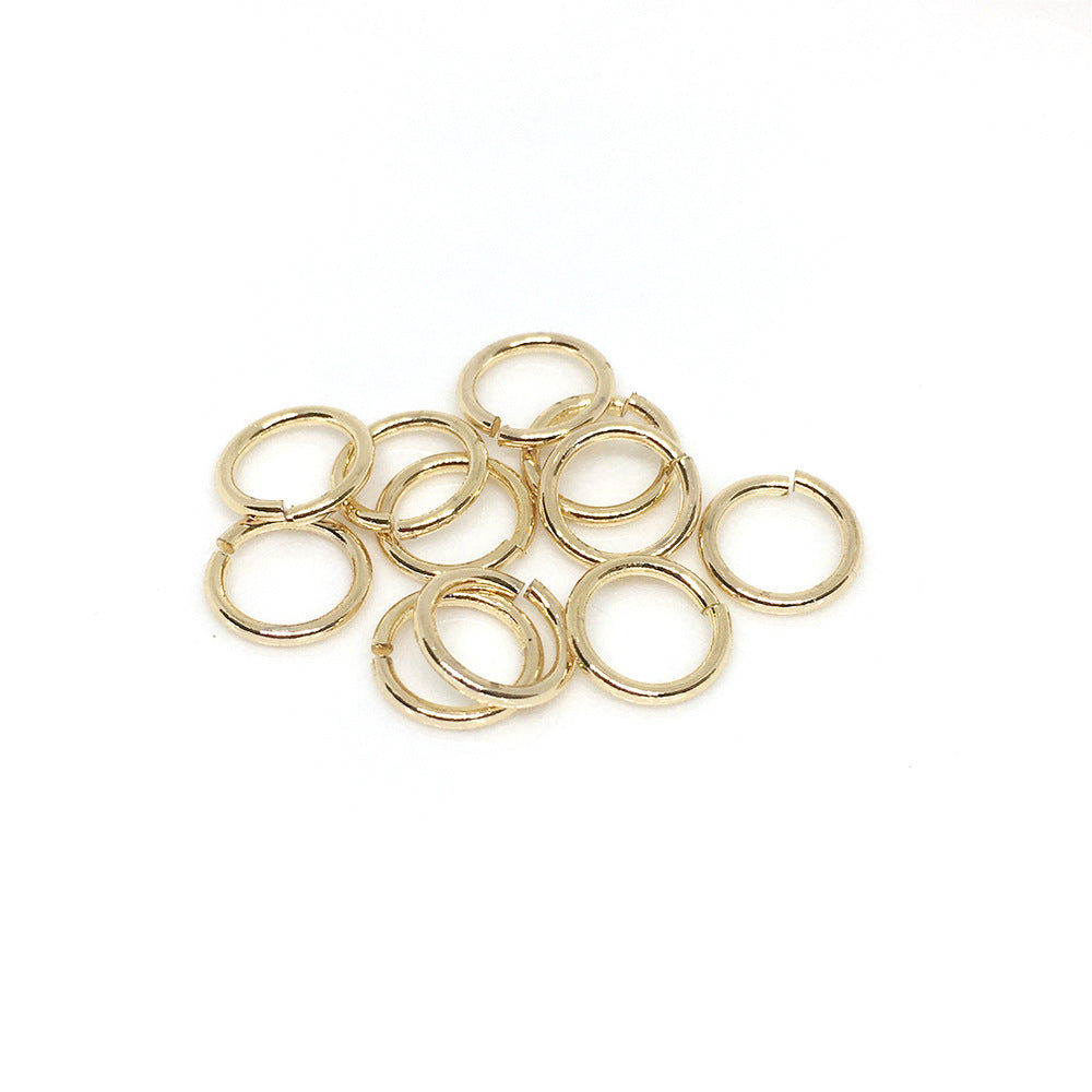 100PCS 18K Gold Filled Jump Rings Circle Opened 4mm 5mm 6mm 7mm 8mm Connecting Split DIY Jewelry Making Supplies Jump Rings Doki Decor   