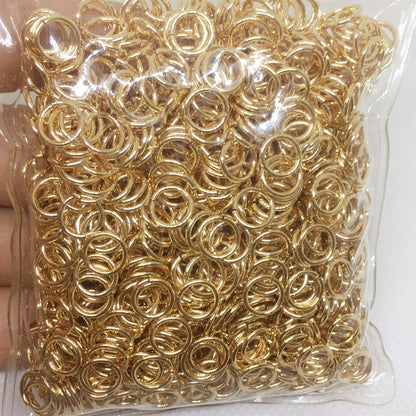 100PCS 18K Gold Filled Jump Rings Circle Opened 4mm 5mm 6mm 7mm 8mm Connecting Split DIY Jewelry Making Supplies Jump Rings Doki Decor   