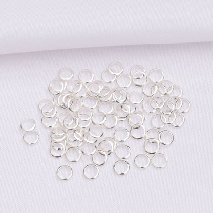 100PCS 18K Gold Filled Jump Rings Circle Closure 4mm 5mm 6mm White Gold Silver Connecting Split DIY Jewelry Making Supplies Jump Rings Doki Decor   