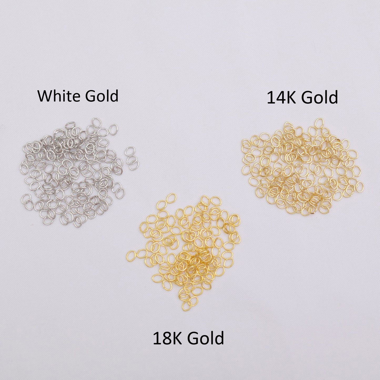 500PCS 18K Gold Filled Jump Rings Irregular Oval Connecting Split Circle DIY Jewelry Making Supplies Jump Rings Doki Decor   