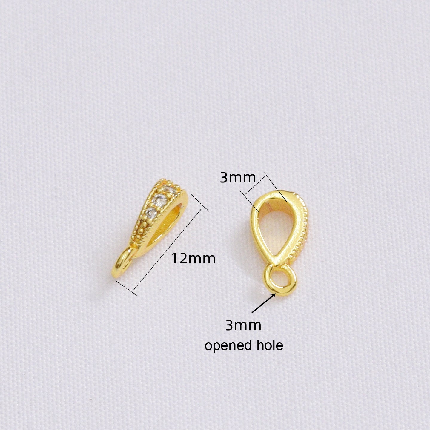 50PCS 18K Gold Filled Lobster Claw Clasps Rhinestone White Gold Rose Gold Silver For Jewelry Making Finding Kits Repair Clasps Doki Decor   