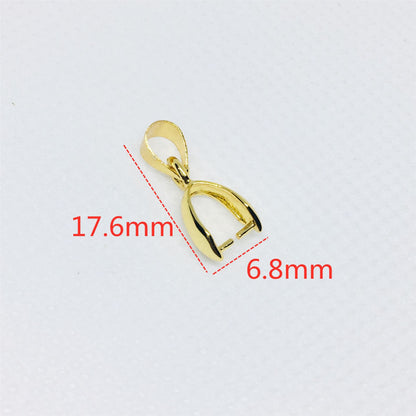 50PCS 18K Gold Filled Melon Seed Buckle Clasps Pinch Clip Bail White Gold Silver Rose Gold For Jewelry Making Finding Kits Repair Clasps Doki Decor   