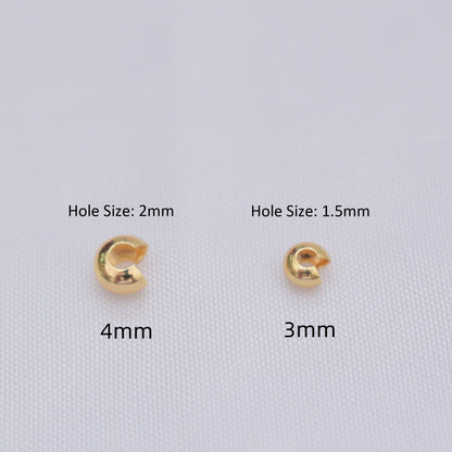 100PCS 18K Gold Filled Moon Buckles Ending Tail Clasps Semicircle Opened Hole Silver For Jewelry Making Finding Kits Repair Clasps Doki Decor   