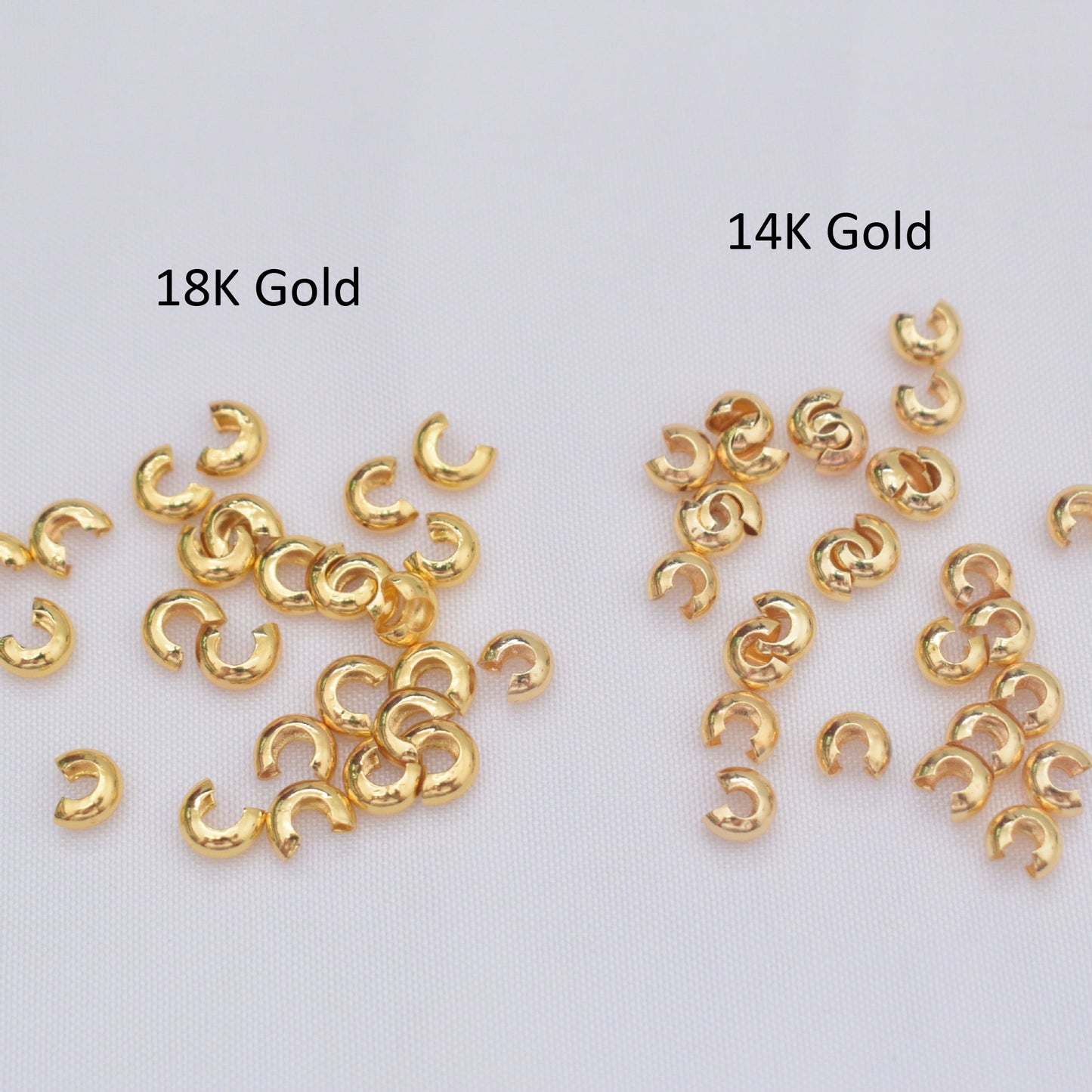 100PCS 18K Gold Filled Moon Buckles Ending Tail Clasps Semicircle Opened Hole Silver For Jewelry Making Finding Kits Repair Clasps Doki Decor   