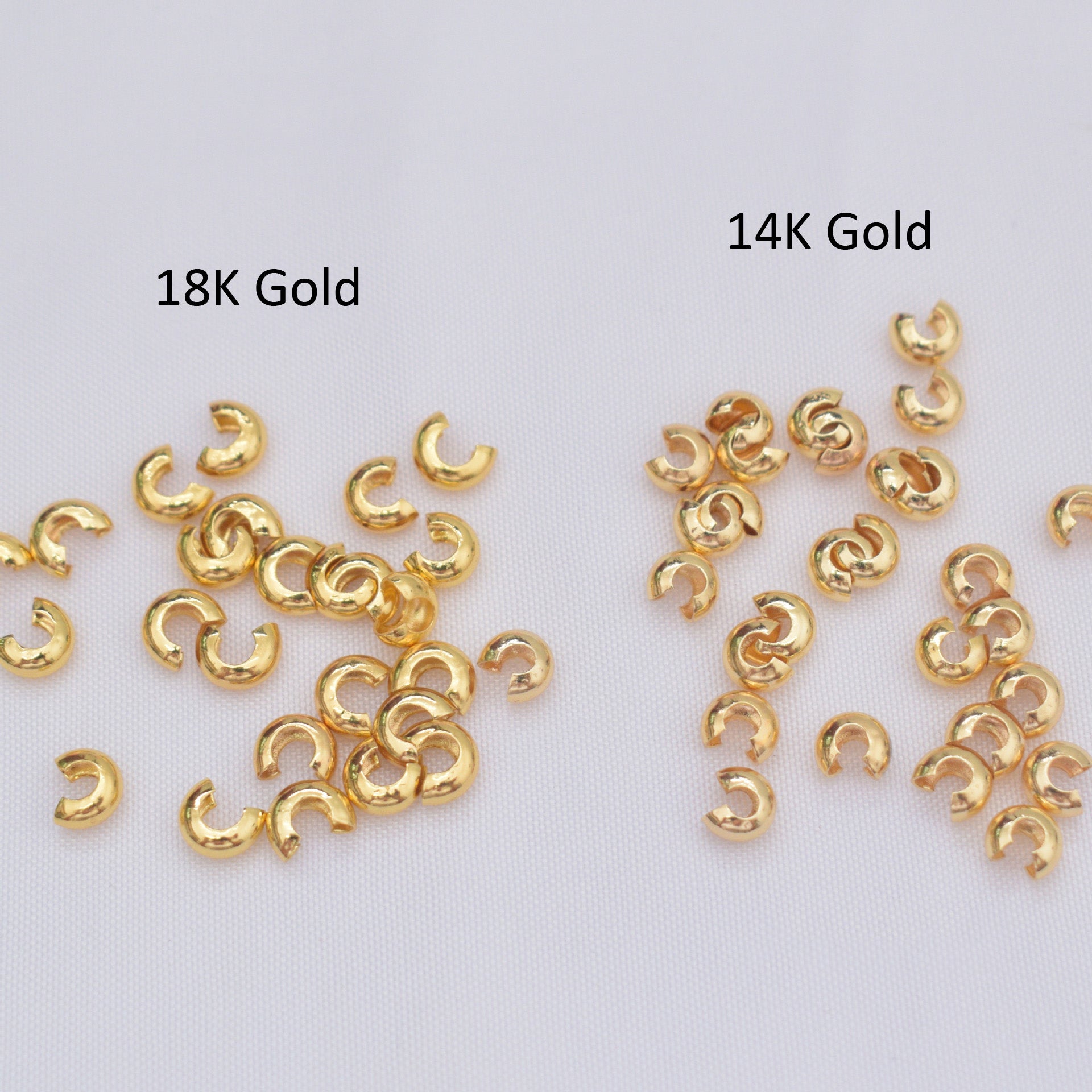 100PCS 18K Gold Filled Moon Buckles Ending Tail Clasps Semicircle Opened Hole Silver For Jewelry Making Finding Kits Repair Clasps Doki Decor   