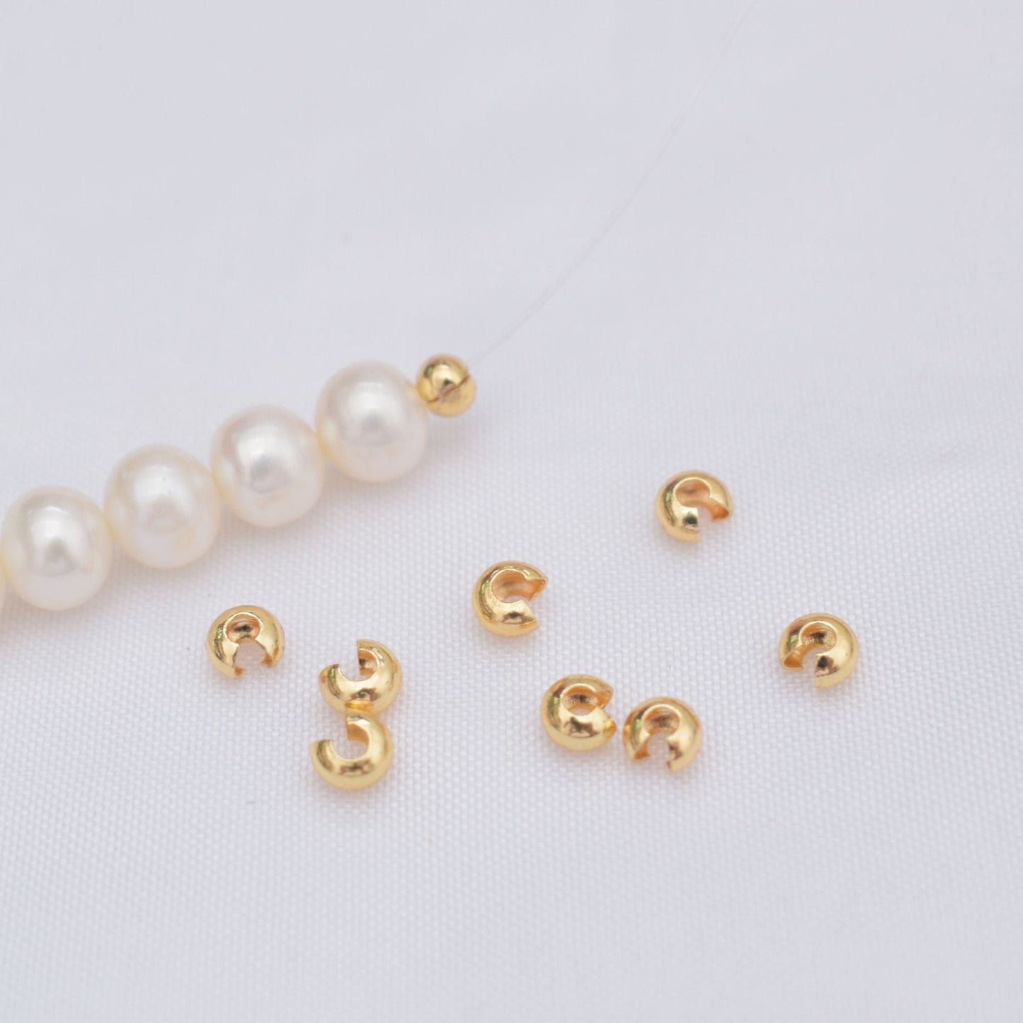 100PCS 18K Gold Filled Moon Buckles Ending Tail Clasps Semicircle Opened Hole Silver For Jewelry Making Finding Kits Repair Clasps Doki Decor   