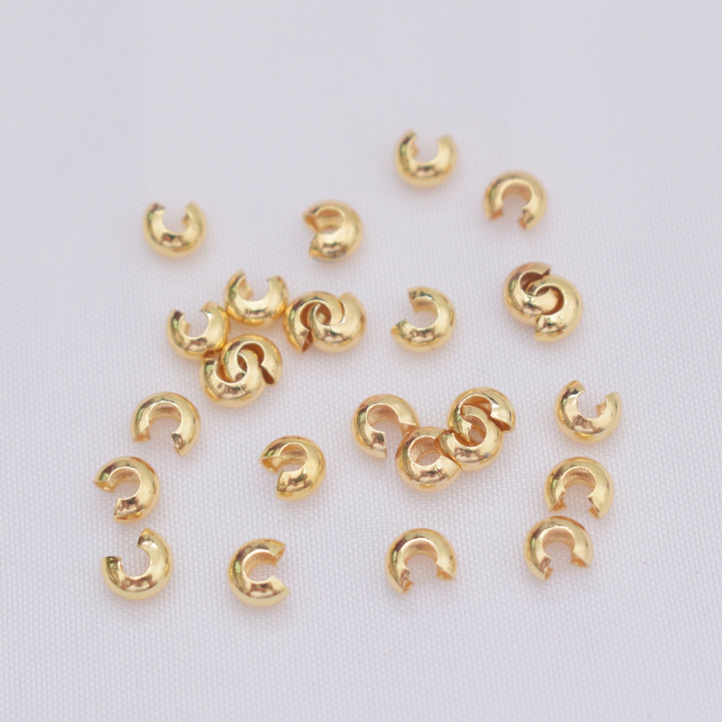 100PCS 18K Gold Filled Moon Buckles Ending Tail Clasps Semicircle Opened Hole Silver For Jewelry Making Finding Kits Repair Clasps Doki Decor 14K Gold 3mm 