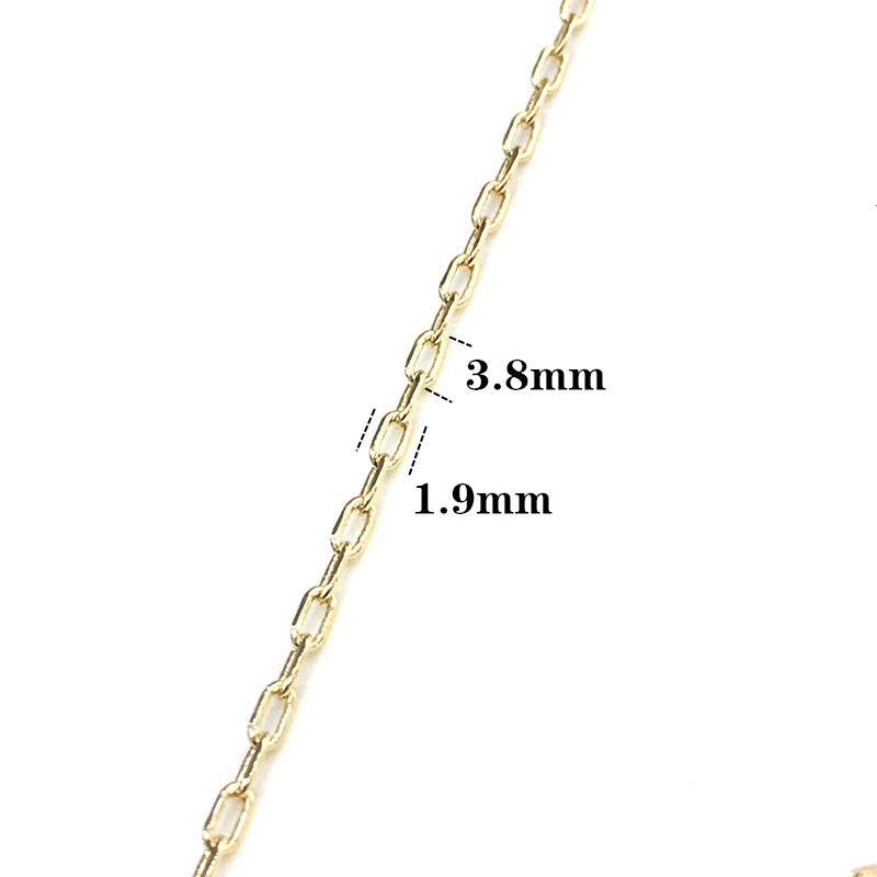 6.56 Feet/2M 18K Gold Filled Oval Rectangle Chain Necklace Bracelet Chains Roll 14K For Jewelry Making Kit Chains Doki Decor   