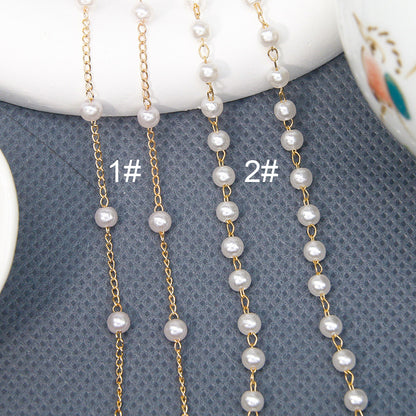 59 Feet/18M 18K Gold Filled Pearl Chain Necklace Bracelet Chains Roll For Jewelry Making Kit Chains Doki Decor   