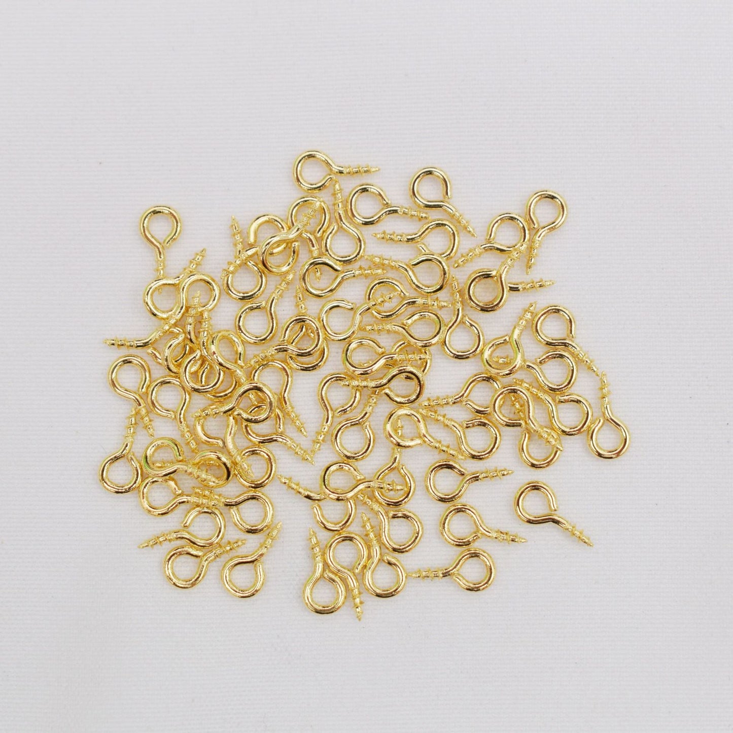 130PCS 18K Gold Filled Pearl Screws Needles Beads Screws For Jewelry Making Finding Kits Repair Clasps Doki Decor 18K Gold  