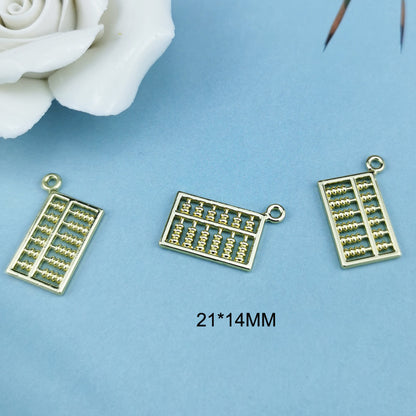 10PCS 18K Gold Filled Pendants Abacus Jewelry Making Findings Supplies DIY Pendants Doki Decor   