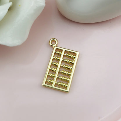 10PCS 18K Gold Filled Pendants Abacus Jewelry Making Findings Supplies DIY Pendants Doki Decor   