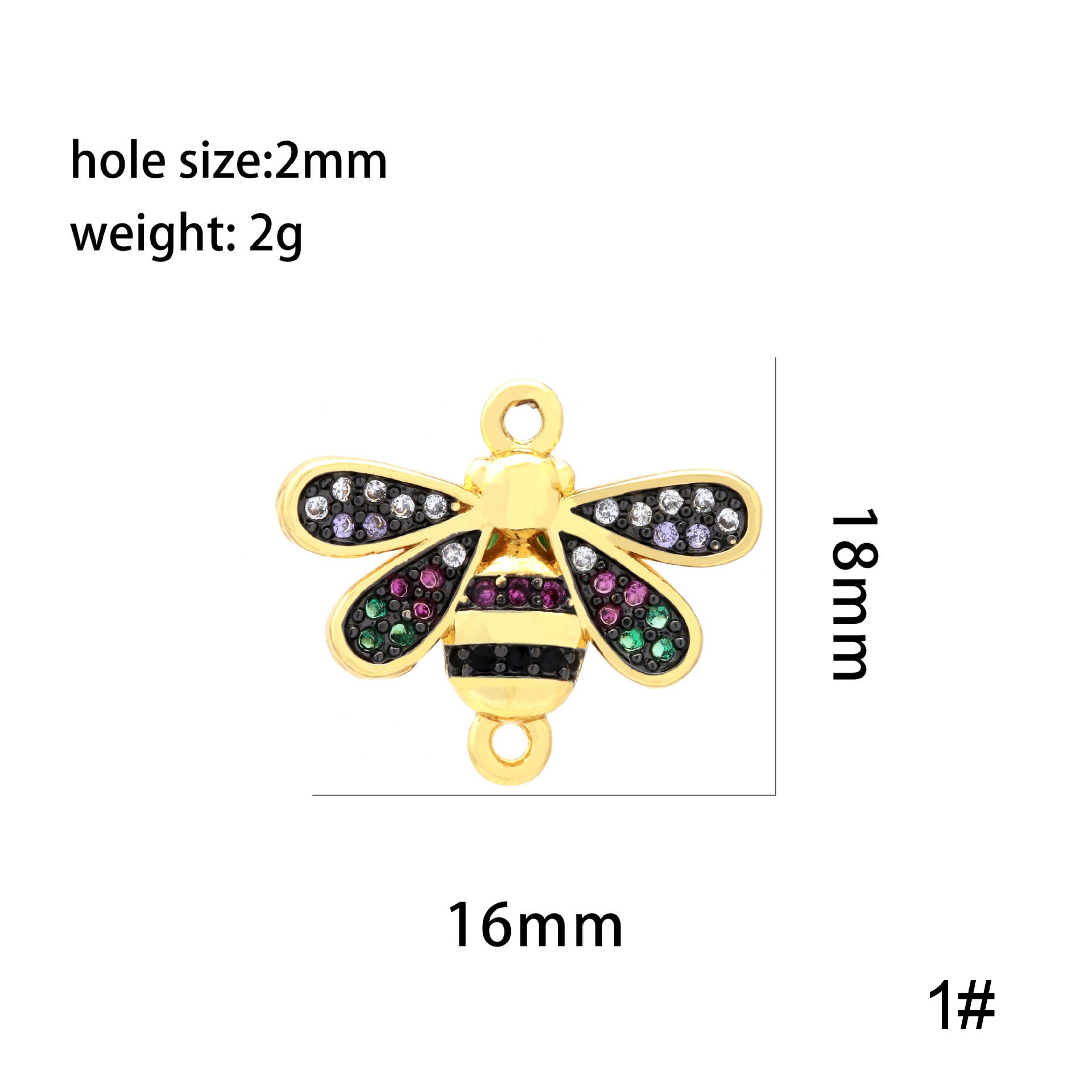 18K Gold Filled Pendants Butterfly Dragonfly Bee Insect Dinosaur Snake Rhinestone Charms Jewelry Making Findings Supplies Pendants Doki Decor 1  