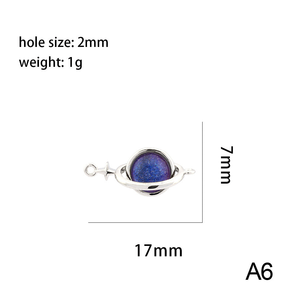 18K Gold Filled Pendants Oval Round Rhinestone Cat Eye Stone White Gold Charms Jewelry Making Findings Supplies Pendants Doki Decor A6  