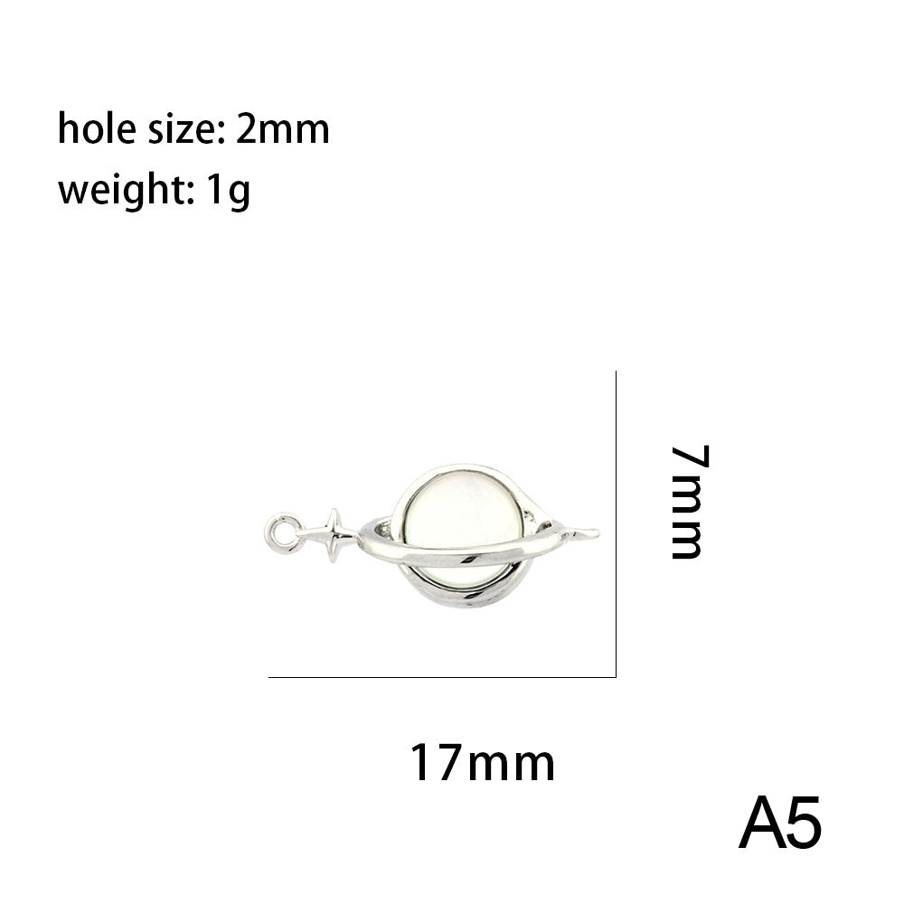 18K Gold Filled Pendants Oval Round Rhinestone Cat Eye Stone White Gold Charms Jewelry Making Findings Supplies Pendants Doki Decor A5  