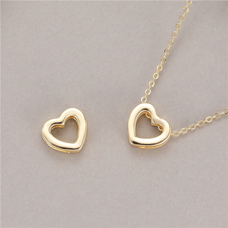 5PCS 18K Gold Filled Pendants Heart Hollow Charms Jewelry Making Findings Supplies Pendants Doki Decor   