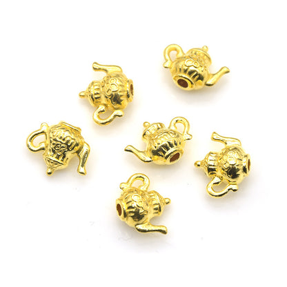 20PCS 18K Gold Filled Pendants Kettle Teapot Coffee Cup For Jewelry Making Findings Supplies DIY Pendants Doki Decor Teapot 18K Gold 