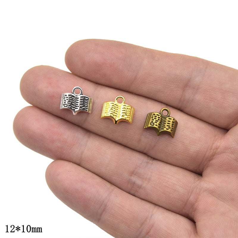 100PCS 18K Gold Filled Pendants Opened Book For Jewelry Making Findings Supplies DIY Pendants Doki Decor   