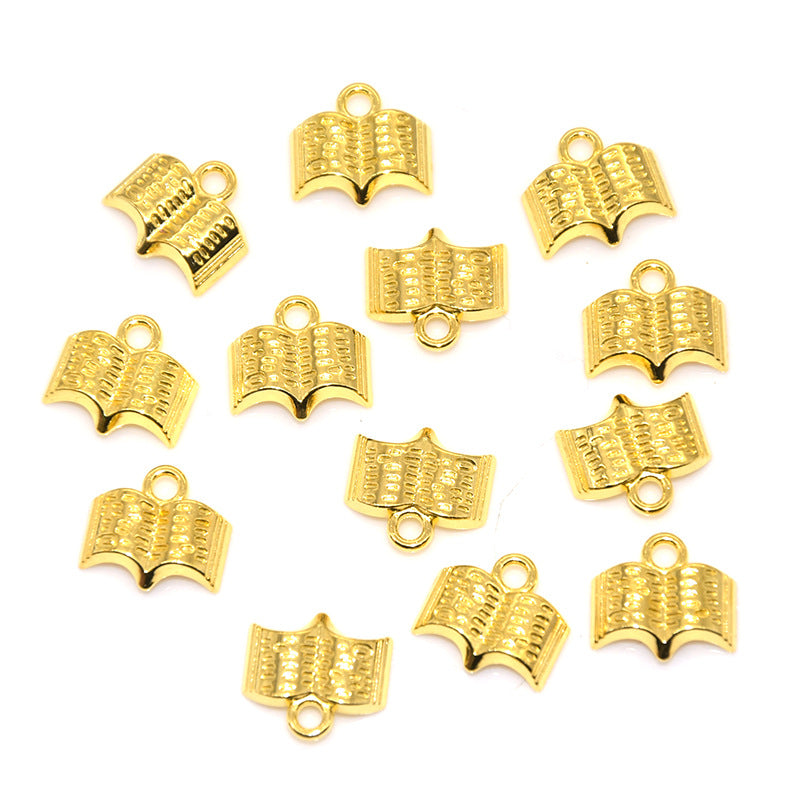 100PCS 18K Gold Filled Pendants Opened Book For Jewelry Making Findings Supplies DIY Pendants Doki Decor 18K Gold  