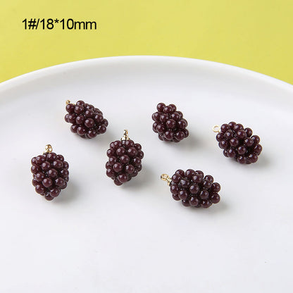 10PCS 18K Gold Filled Pendants Pomegranate Grape Raspberry Fruits Charms Jewelry Making Findings Supplies Pendants Doki Decor 1  