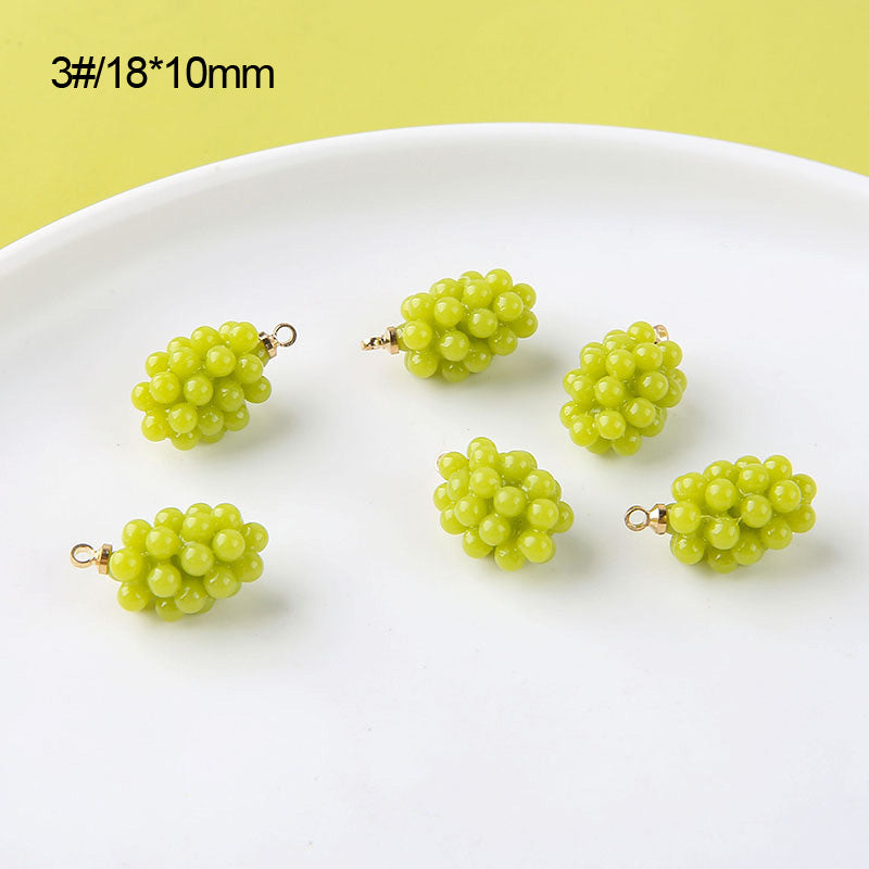 10PCS 18K Gold Filled Pendants Pomegranate Grape Raspberry Fruits Charms Jewelry Making Findings Supplies Pendants Doki Decor 3  